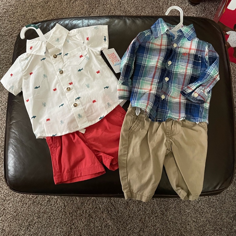 Set of 2 baby boy 3 month outfits. Carter’s.